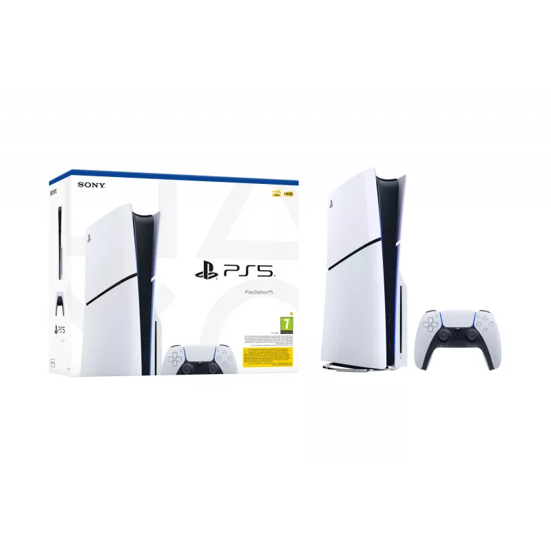 Sony PlayStation 5 (grupo de modelos - Slim), PlayStation 5, negro, blanco, 16384 MB, GDDR6, 448 GB/s, AMD