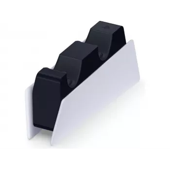 Base de carga Sony DualSense para 2 mandos PS5, blanca, mecanismo de encaje
