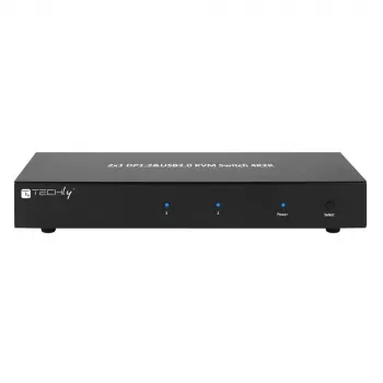 Conmutador KVM Techly IDATA DP-KVM2 negro