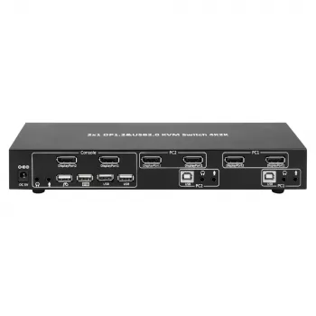 Conmutador KVM Techly IDATA DP-KVM2 negro