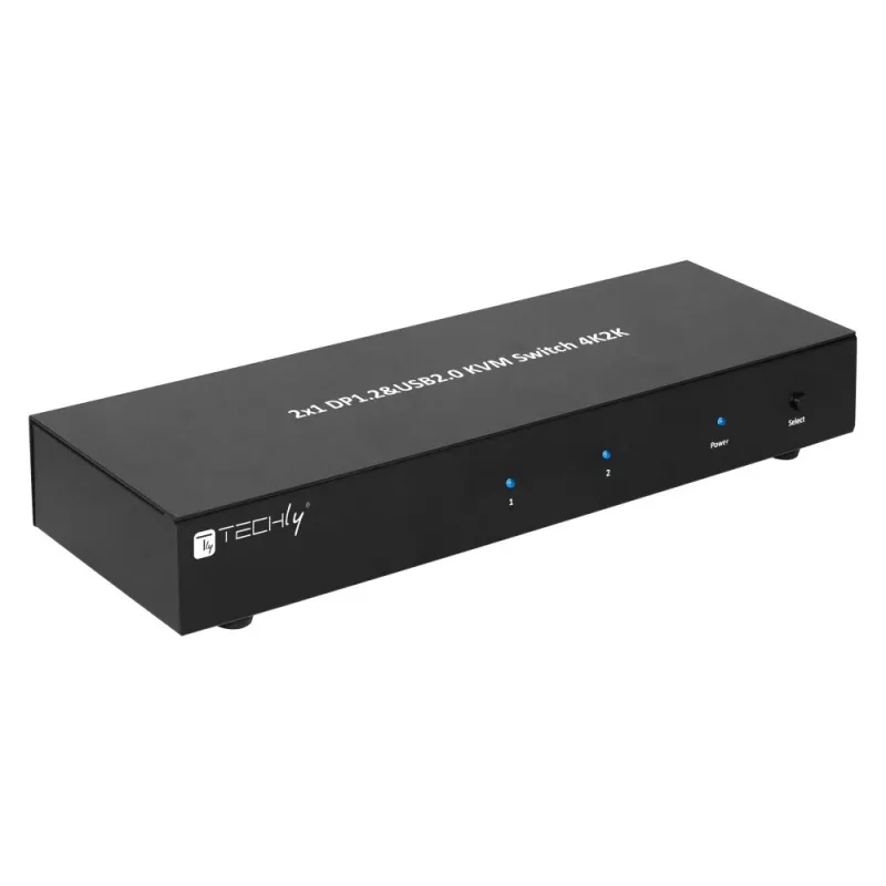 Conmutador KVM Techly IDATA DP-KVM2 negro