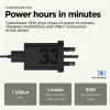Adaptador de carga Motorola TurboPower 33W USB-C GaN negro, cable de 1 m, enchufe EU