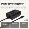 Cargador Motorola TurboPower 125W Duo universal negro de carga rápida CA para interiores