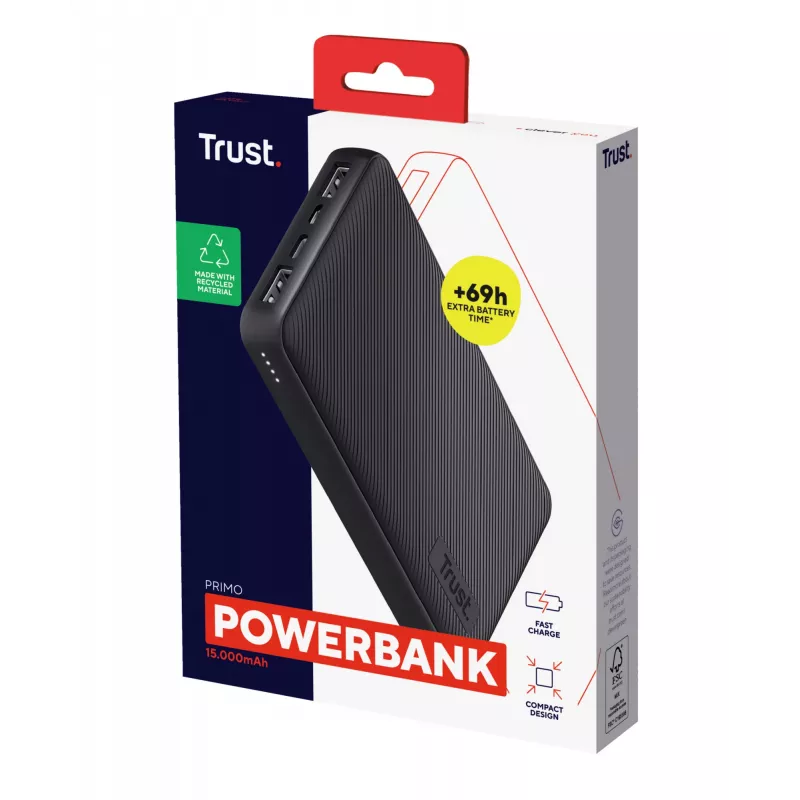 Trust Primo ion de litio (Li-Ion) 15000 mAh negro