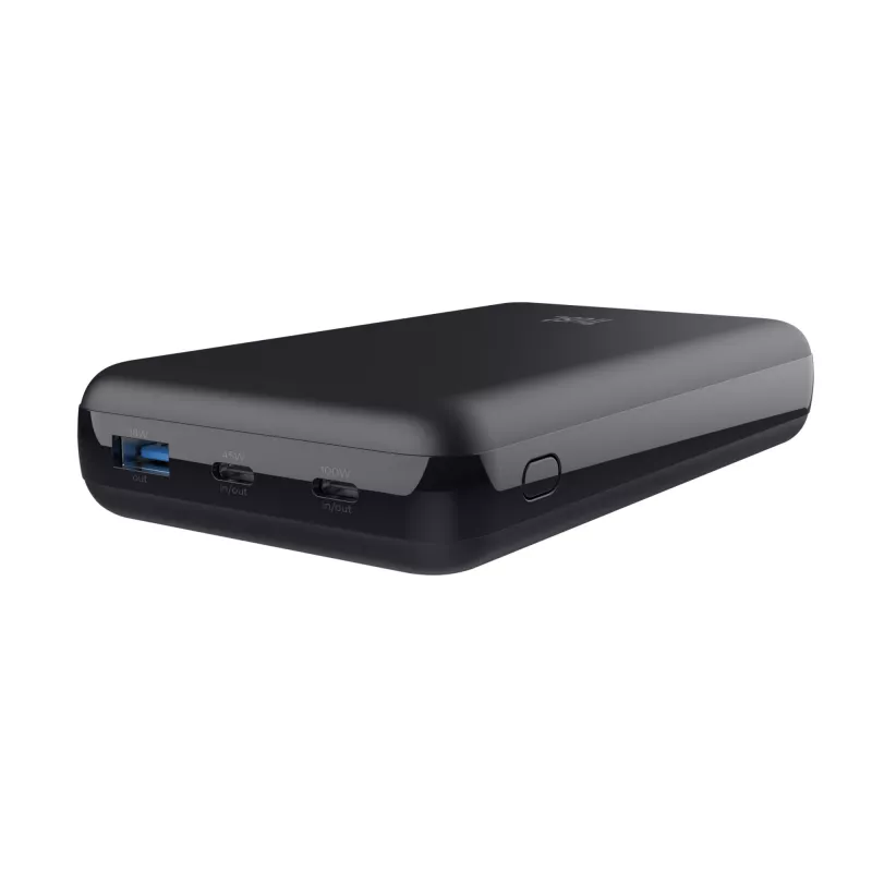 Trust Laro - batería externa - 20000 mAh - 100 vatios - 5 A - QC 3,0, Power Delivery 3,0 + PPS - 3 puertos de salida (4 pin USB Type A (QC 3,0), 2 x 24-
