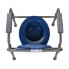 Silla de inodoro plegable ActionMed KT100AM — estructura de polietileno, altura ajustable, cubo de 5 l, peso máximo usuario 120 kg