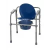 Silla de inodoro plegable ActionMed KT100AM — estructura de polietileno, altura ajustable, cubo de 5 l, peso máximo usuario 120 kg