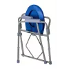 Silla de inodoro plegable ActionMed KT100AM — estructura de polietileno, altura ajustable, cubo de 5 l, peso máximo usuario 120 kg