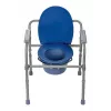 Silla de inodoro plegable ActionMed KT100AM — estructura de polietileno, altura ajustable, cubo de 5 l, peso máximo usuario 120 kg