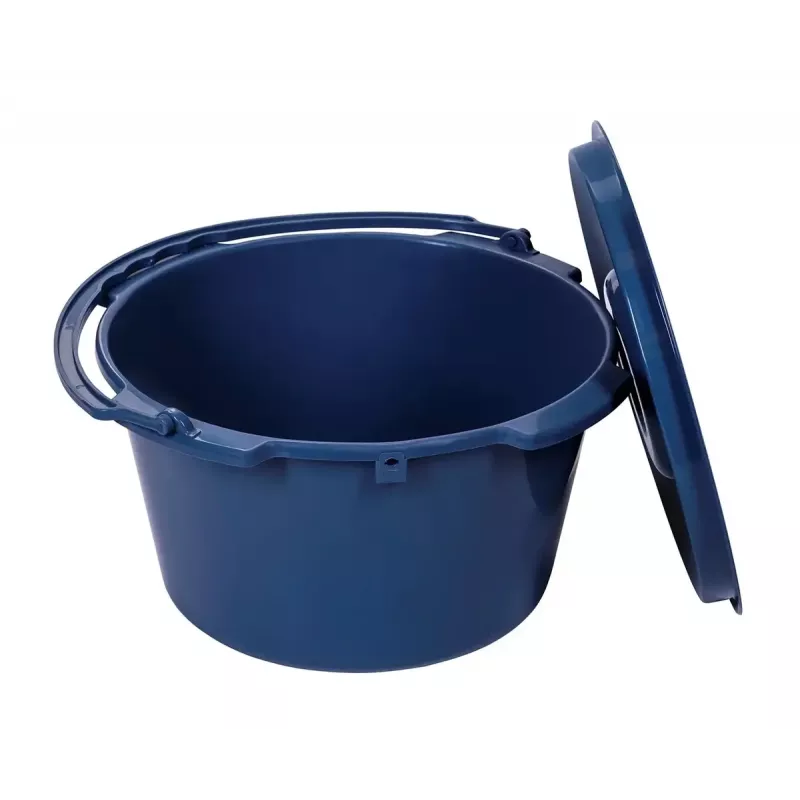Silla de inodoro plegable ActionMed KT100AM — estructura de polietileno, altura ajustable, cubo de 5 l, peso máximo usuario 120 kg