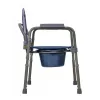 Silla de inodoro plegable ActionMed KT100AM — estructura de polietileno, altura ajustable, cubo de 5 l, peso máximo usuario 120 kg