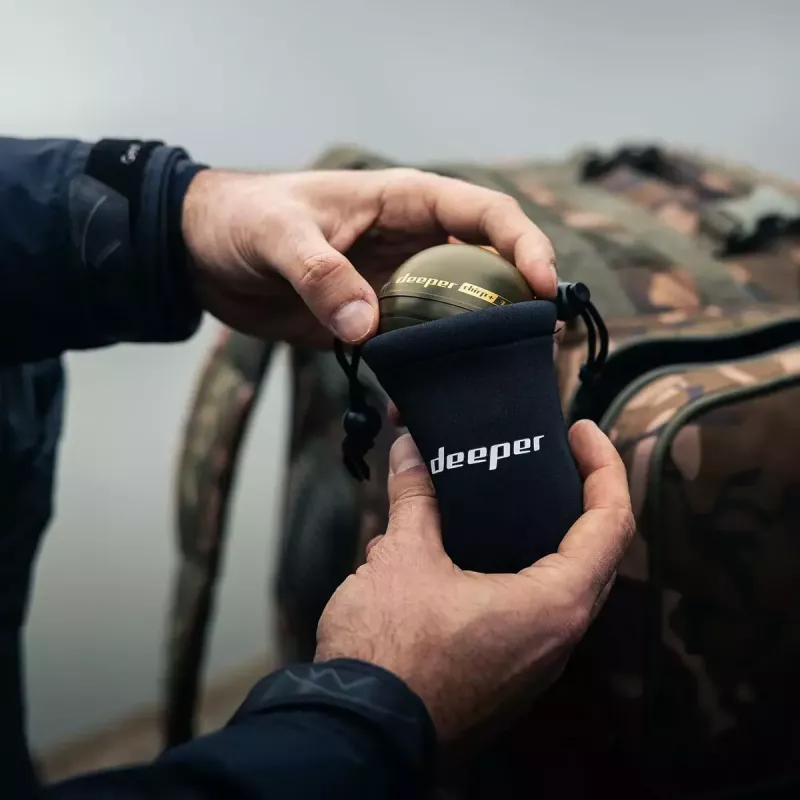 Sonda de pesca portátil deeper Smart Sonar CHIRP+3 Wi‑Fi — sonar inalámbrico lanzable, profundidad máx. 100 m, ángulo de cono 47°/20°/7°, Wi‑Fi, GPS/GLONASS