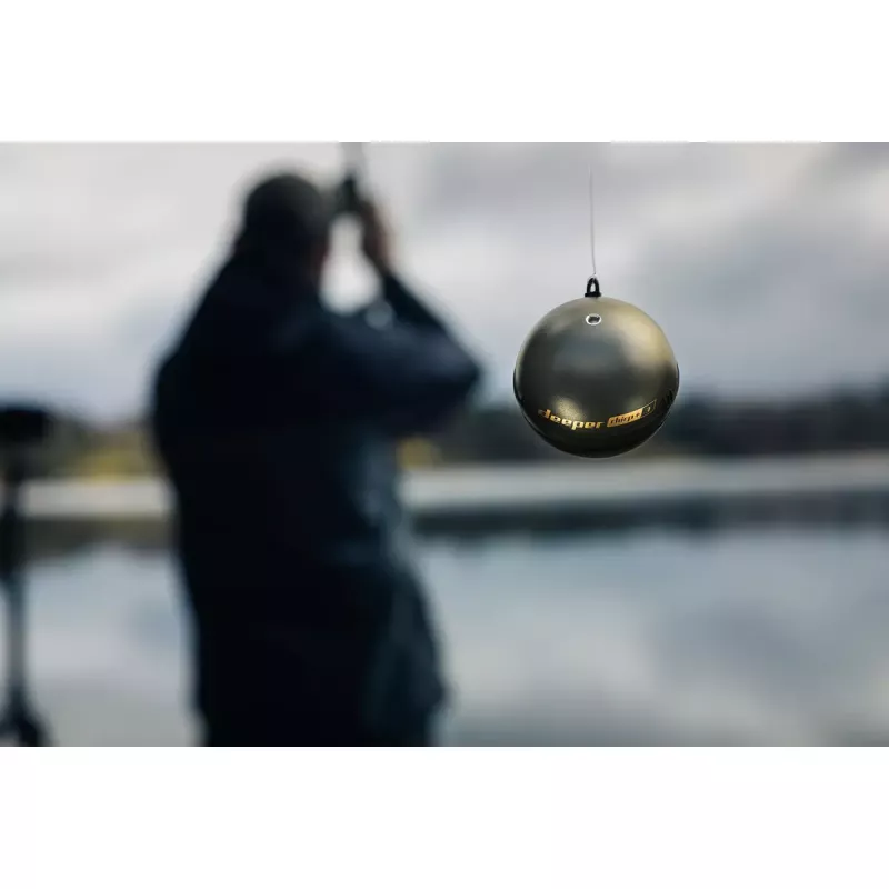 Sonda de pesca portátil deeper Smart Sonar CHIRP+3 Wi‑Fi — sonar inalámbrico lanzable, profundidad máx. 100 m, ángulo de cono 47°/20°/7°, Wi‑Fi, GPS/GLONASS