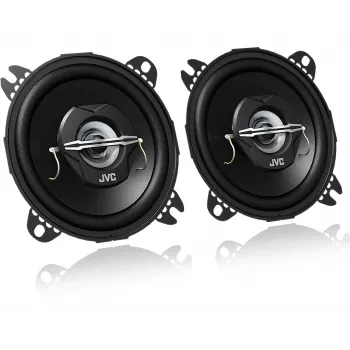Altavoces para coche JVC CS-J420X redondos de 2 vías 10 cm woofer, tweeter de neodimio de 2,5 cm, 210 W pico, 21 W nominal, impedancia 4 Ω