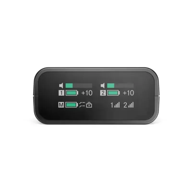 Sennheiser PROFILE WIRELESS set de micrófonos inalámbricos de 2 canales, 2,4 GHz, 2 micrófonos de clip, estuche de carga, funda