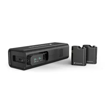 Set de micrófonos inalámbricos de condensador Sennheiser PROFILE Wireless 2 canales – omnidireccional, 48 kHz, 245 m de alcance, 7 h de batería