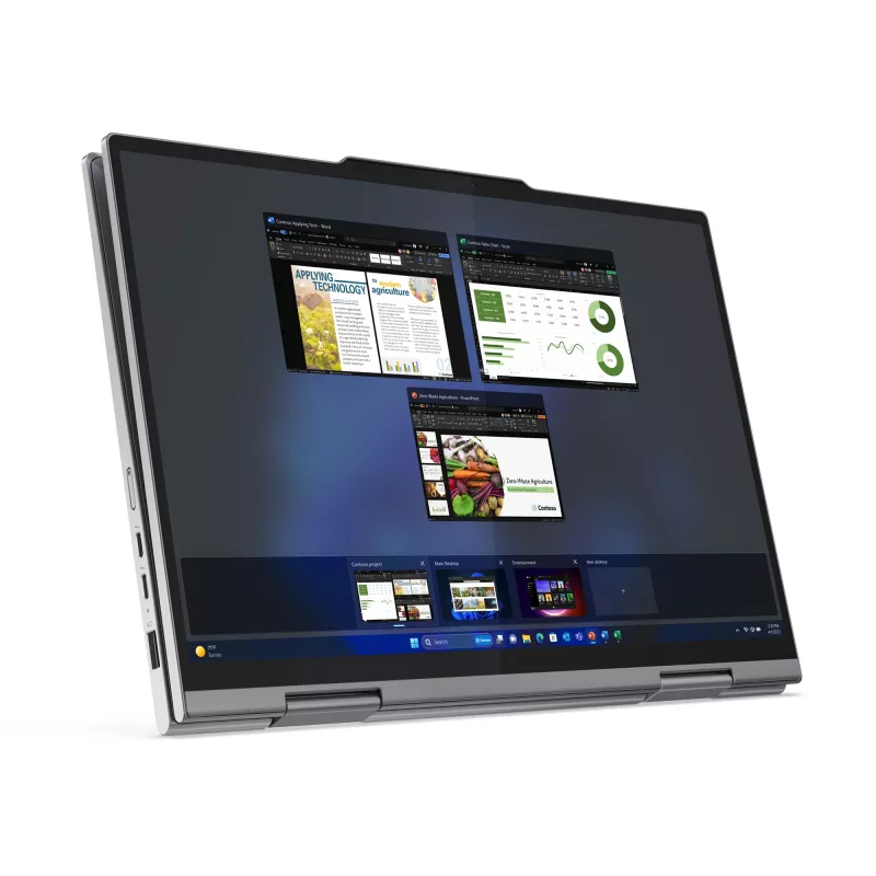 Lenovo ThinkPad X1 2-in-1 Gen 9 Intel Core Ultra 7 155U Híbrido (2 en 1) 35,6 cm (14 inch) Pantalla táctil WUXGA 16 GB LPDDR5x-SDRAM 1 TB SSD Wi-Fi 6E (802.11ax) Windows 11 Pro Inglés Gris