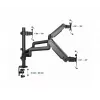 Soporte para monitor GEMBIRD MA-DA3-01 pinza de mesa/pasacables de 3 brazos para hasta 3×27