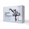 Soporte para monitor GEMBIRD MA-DA3-01 pinza de mesa/pasacables de 3 brazos para hasta 3×27