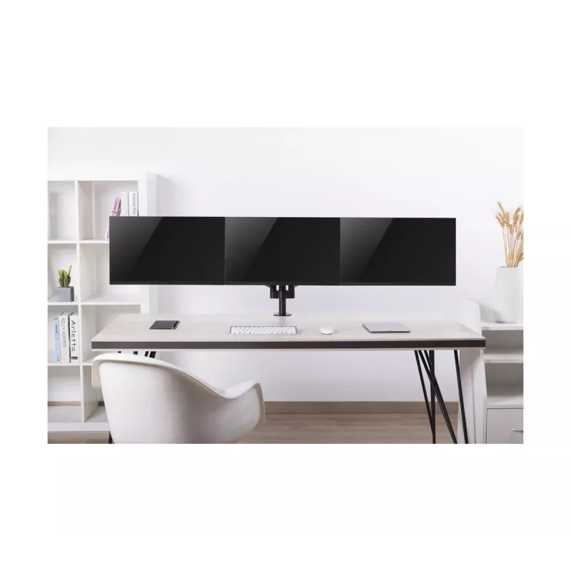 Soporte para monitor GEMBIRD MA-DA3-01 pinza de mesa/pasacables de 3 brazos para hasta 3×27