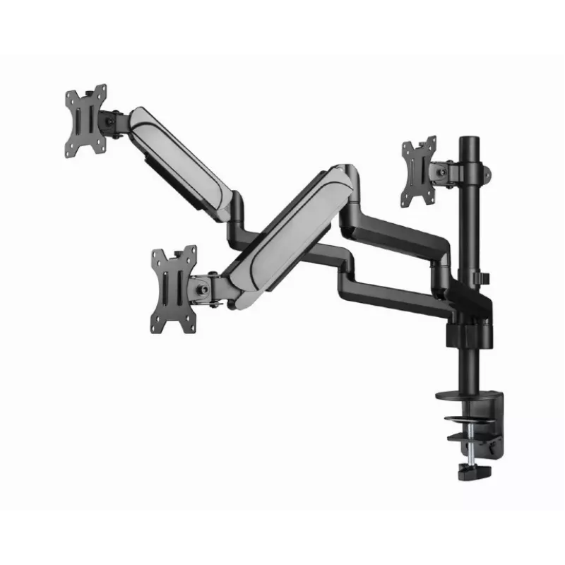 Soporte para monitor GEMBIRD MA-DA3-01 pinza de mesa/pasacables de 3 brazos para hasta 3×27