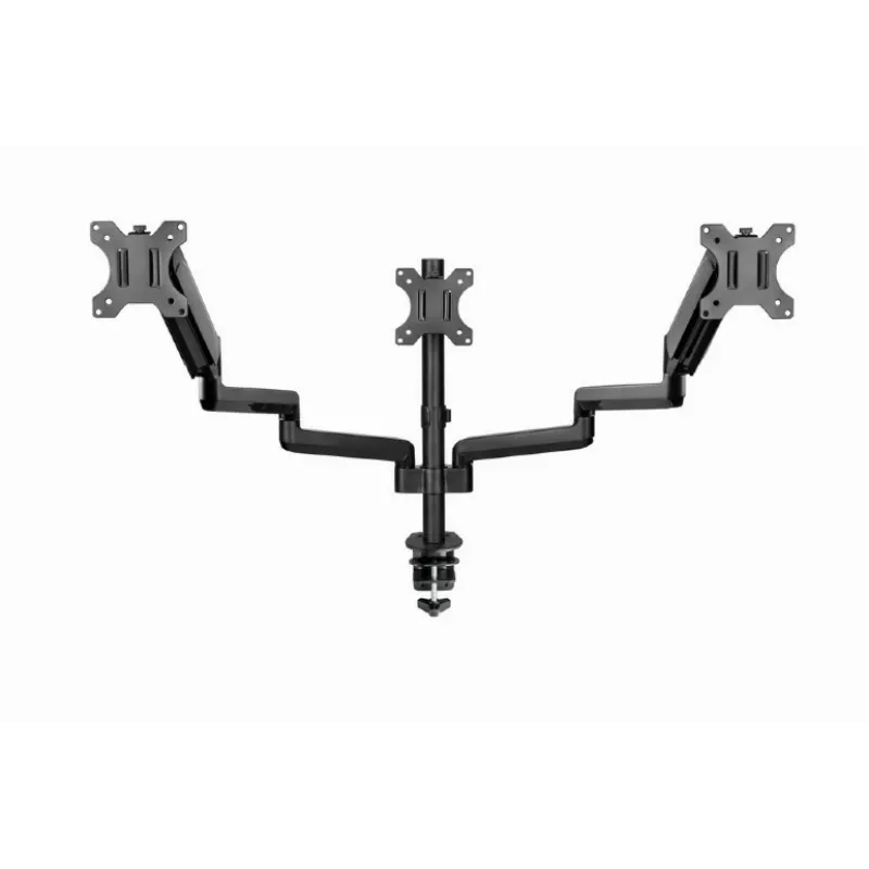 Soporte para monitor GEMBIRD MA-DA3-01 pinza de mesa/pasacables de 3 brazos para hasta 3×27