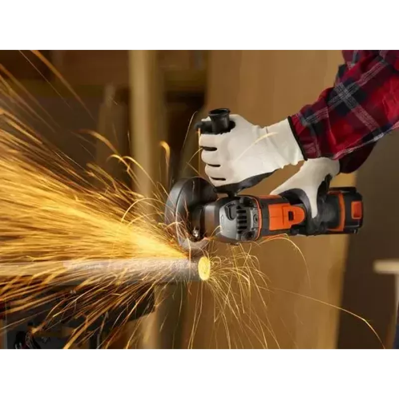 Amoladora angular Black & Decker BCG720N — inalámbrica 18V Li-Ion, disco de 12,5 cm, hasta 8600 rpm, 3 posiciones de agarre
