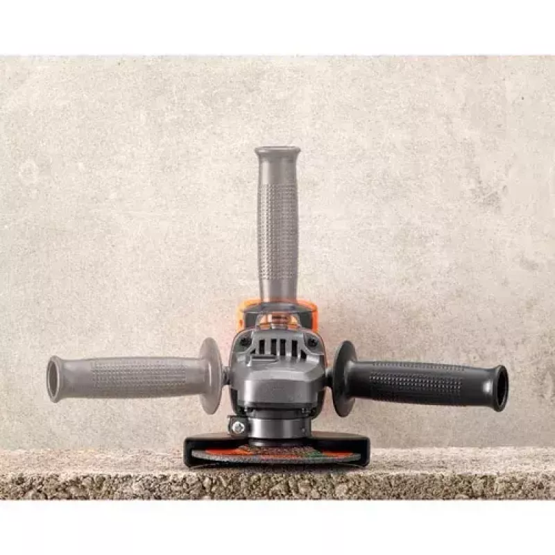 Amoladora angular Black & Decker BCG720N — inalámbrica 18V Li-Ion, disco de 12,5 cm, hasta 8600 rpm, 3 posiciones de agarre