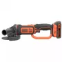 Amoladora angular Black & Decker BCG720N — inalámbrica 18V Li-Ion, disco de 12,5 cm, hasta 8600 rpm, 3 posiciones de agarre