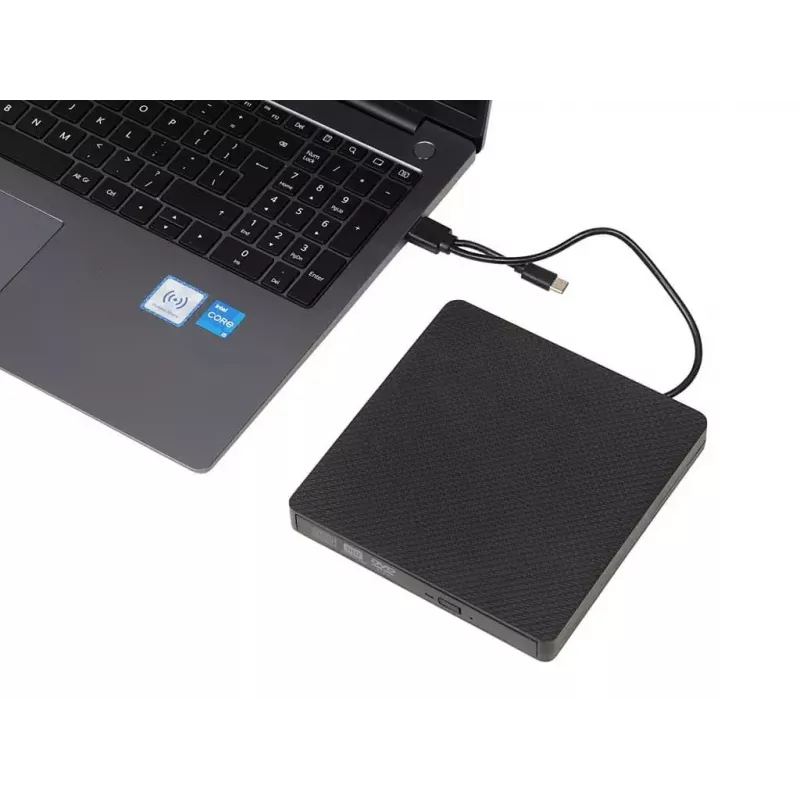 Unidad óptica IBOX IED03 DVD±RW USB 3.1 Gen1 (USB-C) Negra, Bandeja, 24x CD / 8x DVD