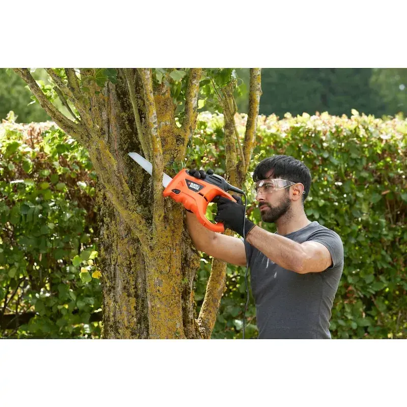 Sierra de arco Black & Decker KS880EC-QS – sierra de arco, longitud de hoja 23,9 cm, mango ergonómico, naranja