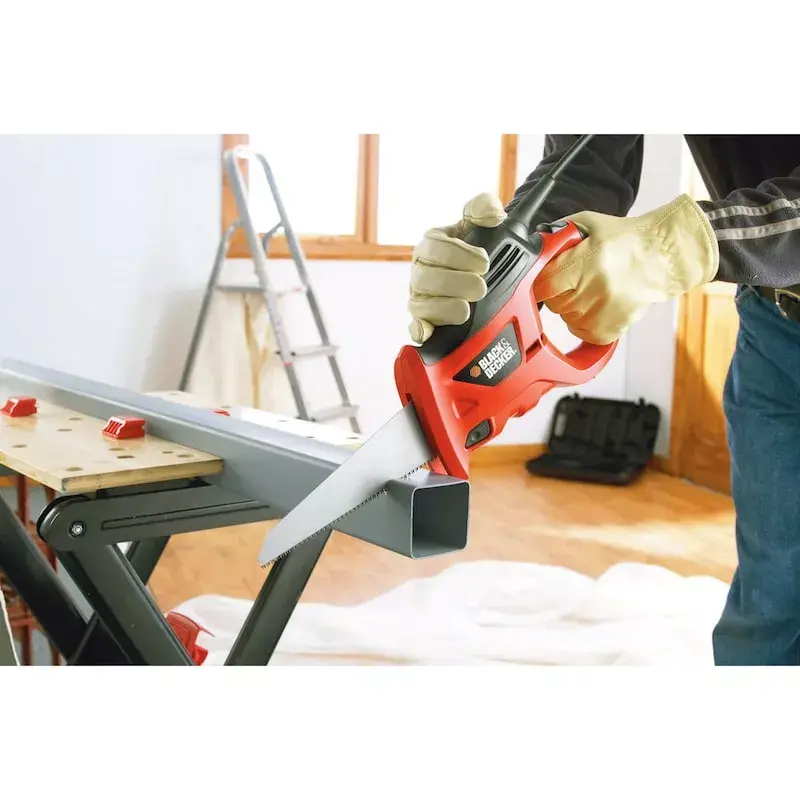 Sierra de arco Black & Decker KS880EC-QS – sierra de arco, longitud de hoja 23,9 cm, mango ergonómico, naranja