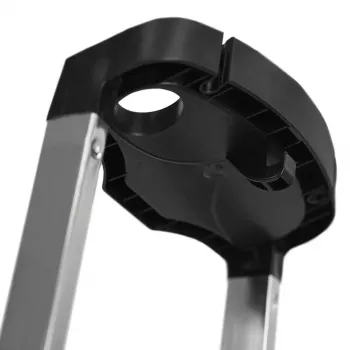 Escalera plegable Krause 126313 — escalera de tijera de aluminio con 3 peldaños, altura máxima 140 cm, capacidad de carga 150 kg, peldaños y pies antideslizantes