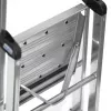 Krause Safety 126313 escalera plegable autoportante, 3 peldaños, plateada