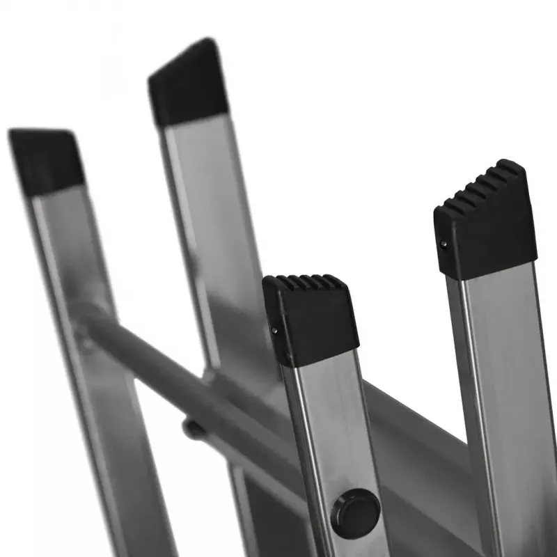 Krause Safety 126313 escalera plegable autoportante, 3 peldaños, plateada