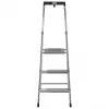 Krause Safety 126313 escalera plegable autoportante, 3 peldaños, plateada