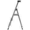 Krause Safety 126313 escalera plegable autoportante, 3 peldaños, plateada