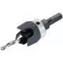 Atornillador de arranque Wolfcraft 2544000, vástago hexagonal, acero para herramientas, para metales no férricos, avellanado a 90°, incluye llave Allen