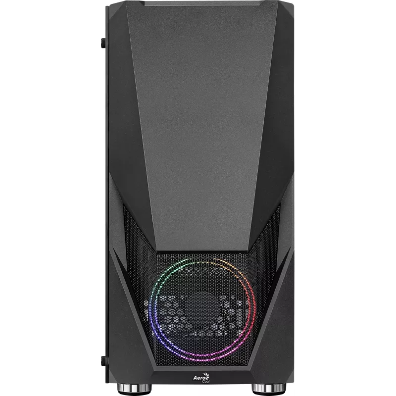 Aerocool PGS Zauron FRGB-G-BK-v1 caja de PC gaming Midi Tower, ATX/micro-ATX/Mini-ITX, vidrio templado, FRGB, negra