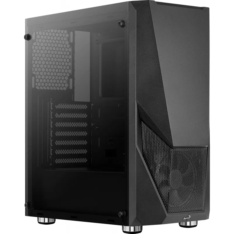 Aerocool PGS Zauron FRGB-G-BK-v1 caja de PC gaming Midi Tower, ATX/micro-ATX/Mini-ITX, vidrio templado, FRGB, negra