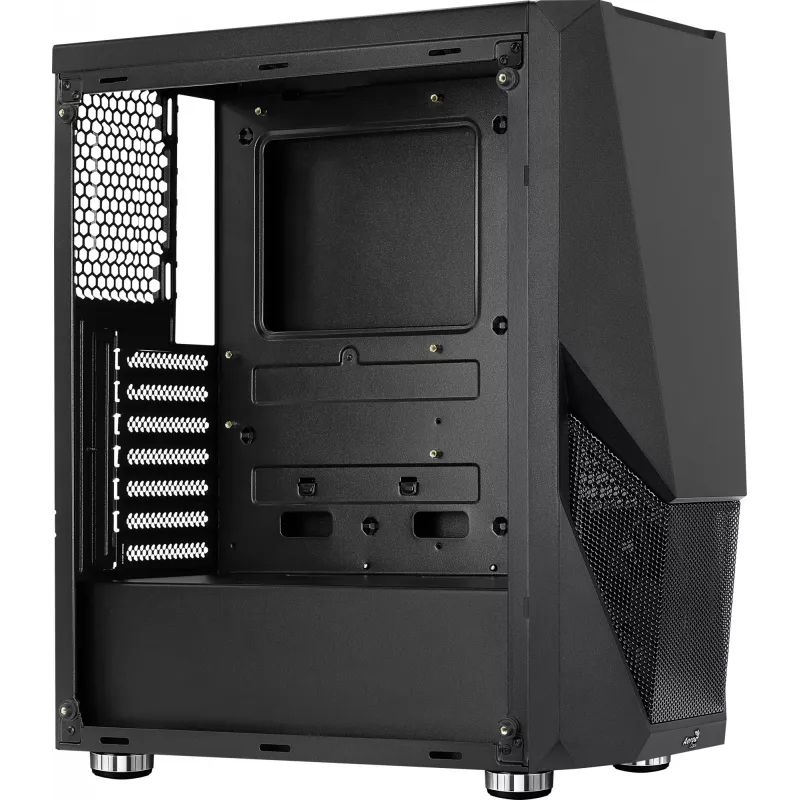 Aerocool PGS Zauron FRGB-G-BK-v1 caja de PC gaming Midi Tower, ATX/micro-ATX/Mini-ITX, vidrio templado, FRGB, negra