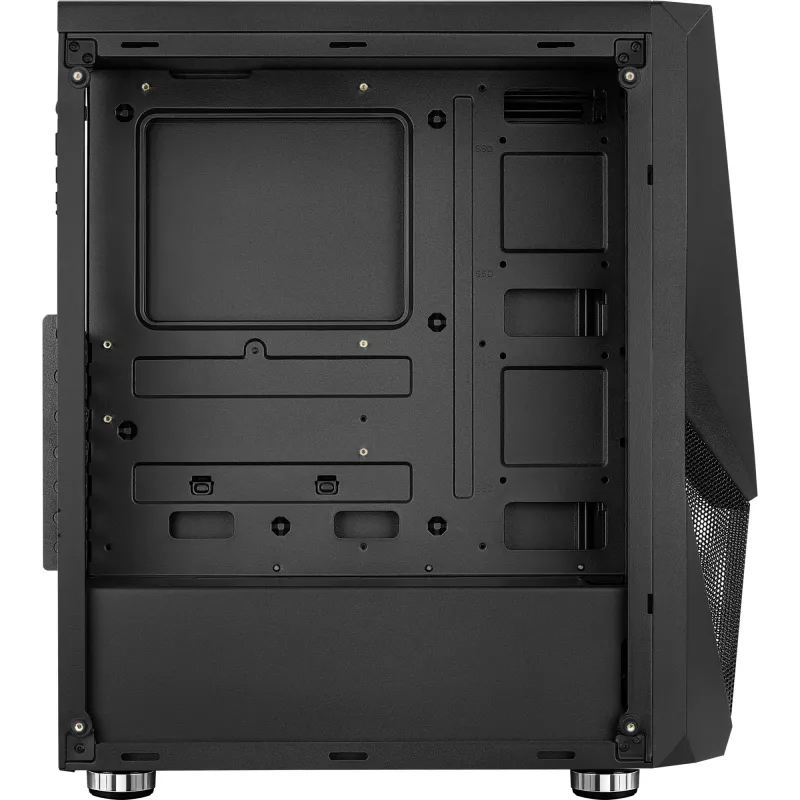 Aerocool PGS Zauron FRGB-G-BK-v1 caja de PC gaming Midi Tower, ATX/micro-ATX/Mini-ITX, vidrio templado, FRGB, negra