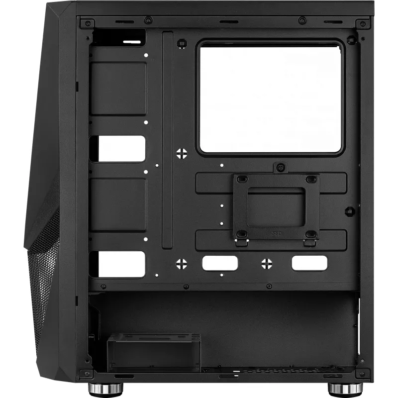 Aerocool PGS Zauron FRGB-G-BK-v1 caja de PC gaming Midi Tower, ATX/micro-ATX/Mini-ITX, vidrio templado, FRGB, negra