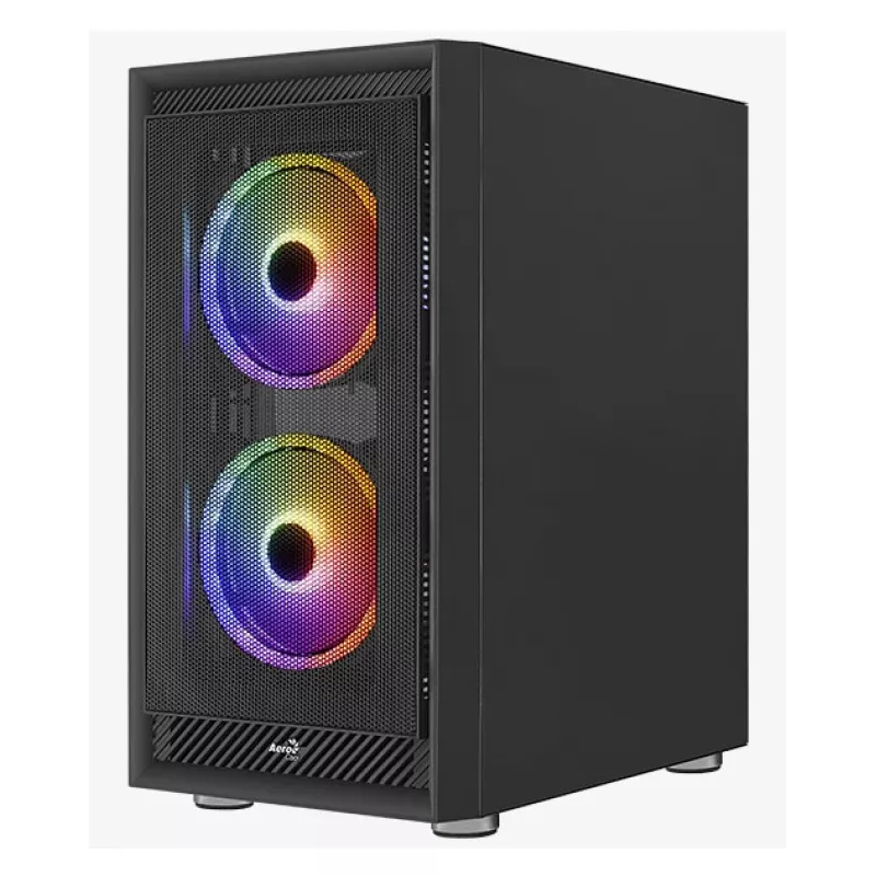 Aerocool PGS Graphite-G-BK-v2 FRGB caja de PC Midi Tower, ATX, negra