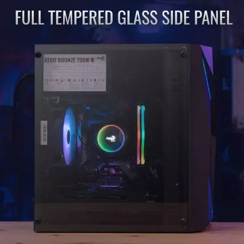 Aerocool PGS Raider Mini-G-BK-v3 caja de PC, negra