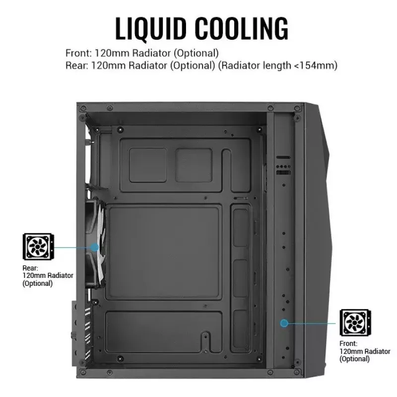 Aerocool PGS Raider Mini-G-BK-v3 caja de PC, negra