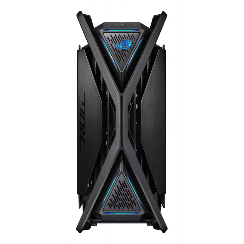 Caja de PC ASUS ROG Hyperion GR701 BTF Edition torre — negra, cristal templado, compatible con E-ATX/ATX/microATX, GPU 46 cm, radiador superior 420 mm