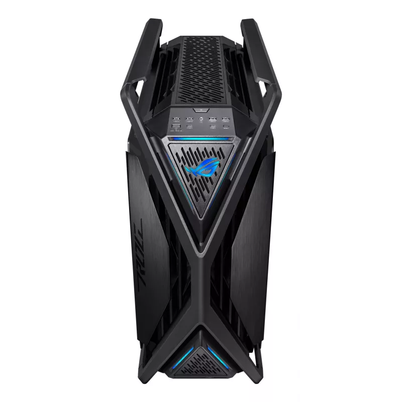 Caja de PC ASUS ROG Hyperion GR701 BTF Edition torre — negra, cristal templado, compatible con E-ATX/ATX/microATX, GPU 46 cm, radiador superior 420 mm