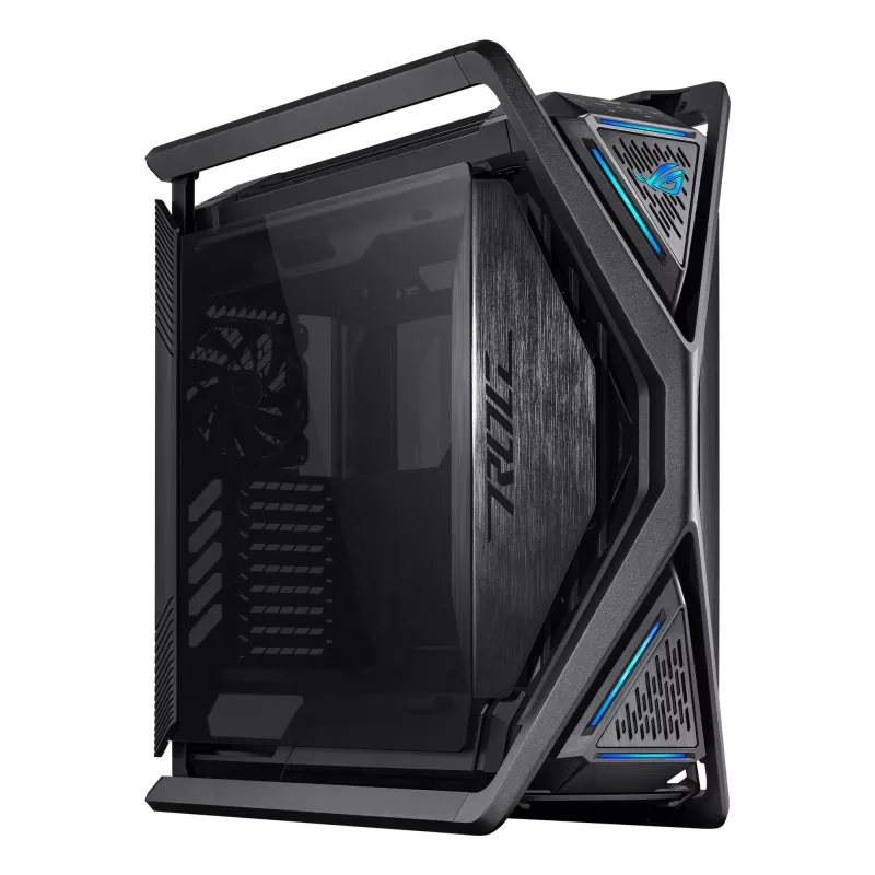 Caja de PC ASUS ROG Hyperion GR701 BTF Edition torre — negra, cristal templado, compatible con E-ATX/ATX/microATX, GPU 46 cm, radiador superior 420 mm