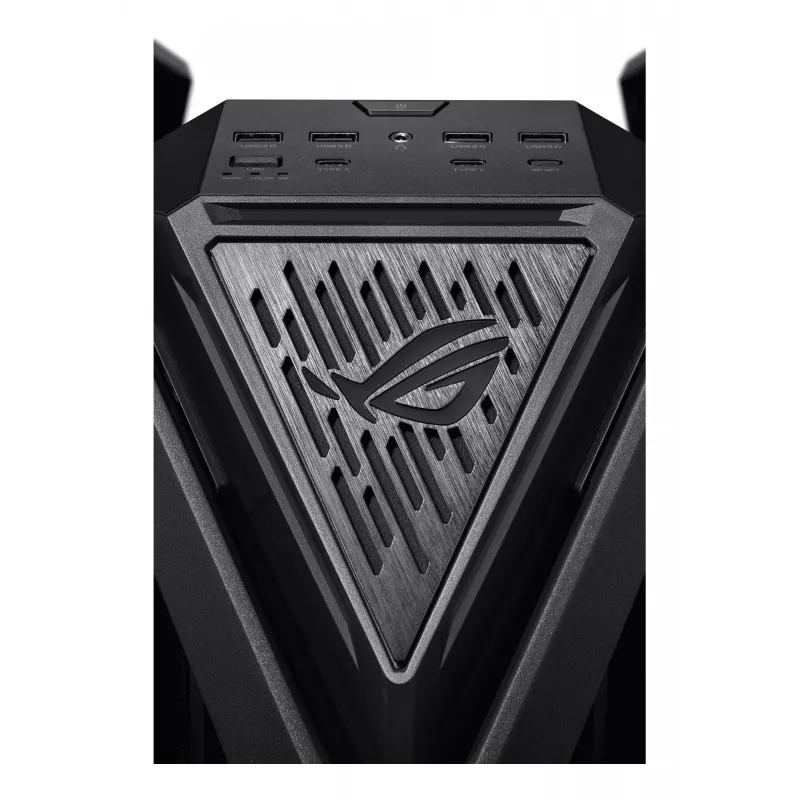 Caja de PC ASUS ROG Hyperion GR701 BTF Edition torre — negra, cristal templado, compatible con E-ATX/ATX/microATX, GPU 46 cm, radiador superior 420 mm